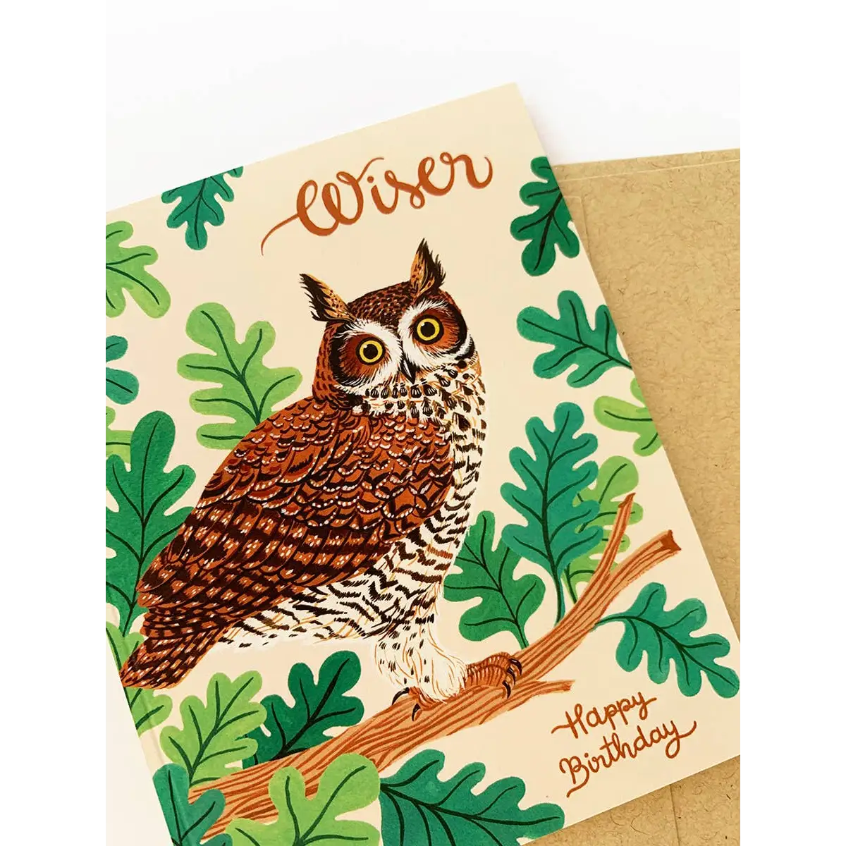 Birthday Card - Wiser Owl - Botanica Paper Co.