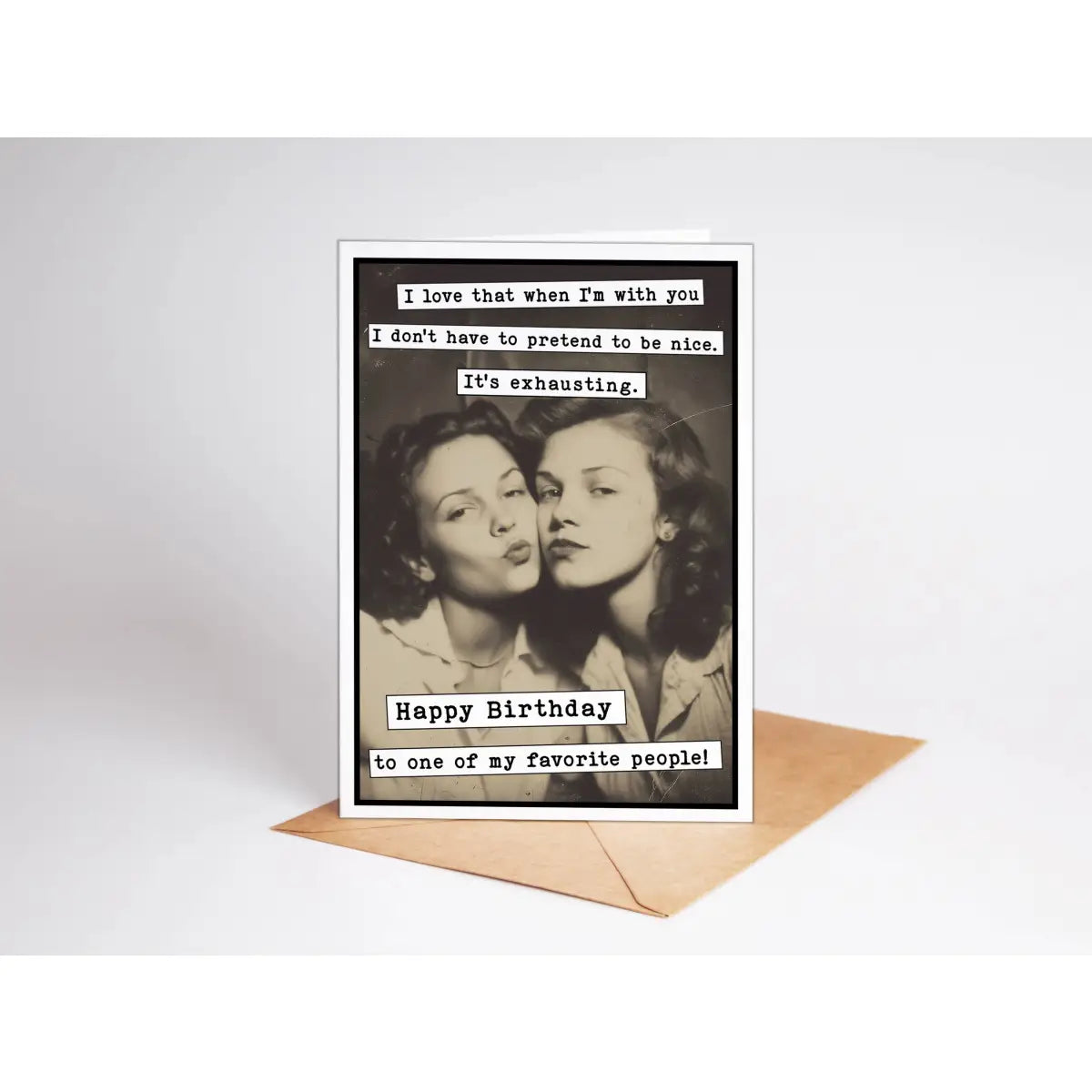 Funny Birthday Card - Pretend to Be Nice - Katie Doodle | Boutique Greeting Cards & Birthday Gifts