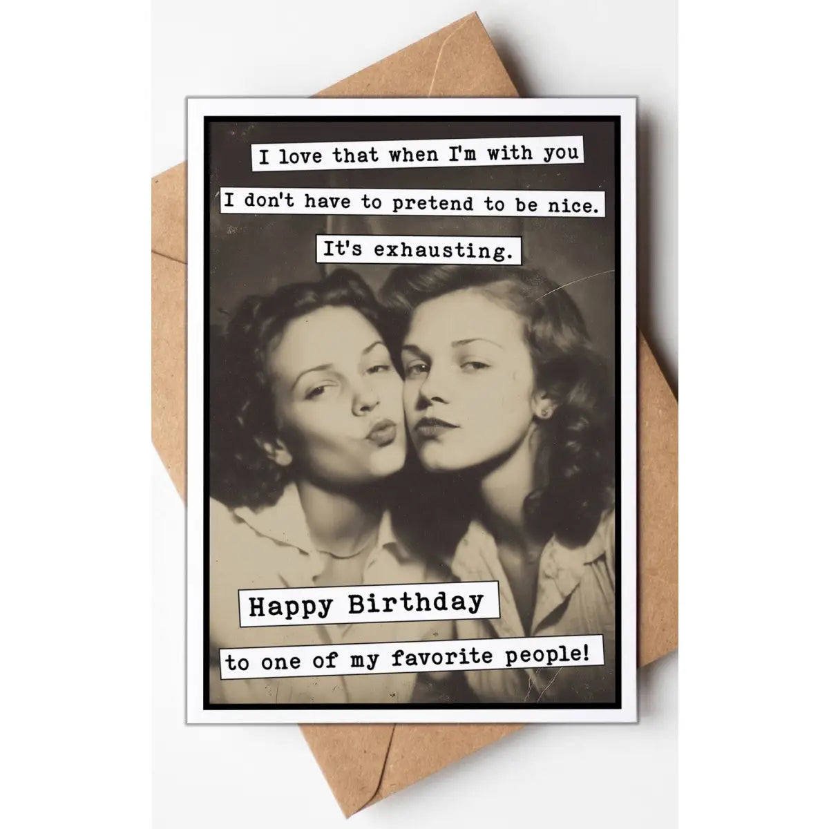 Funny Birthday Card - Pretend to Be Nice - Katie Doodle | Boutique Greeting Cards & Birthday Gifts