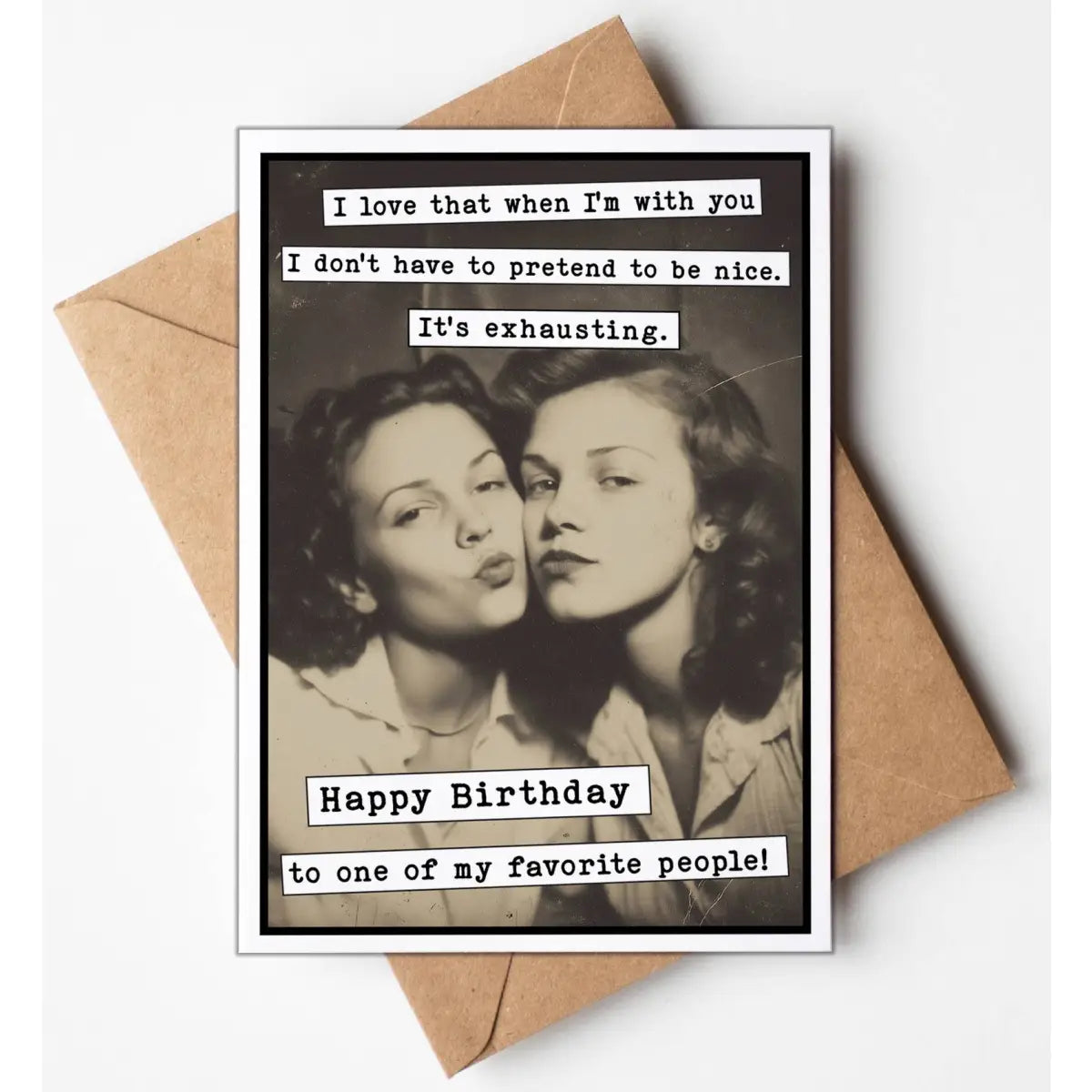 Funny Birthday Card - Pretend to Be Nice - Katie Doodle | Boutique Greeting Cards & Birthday Gifts