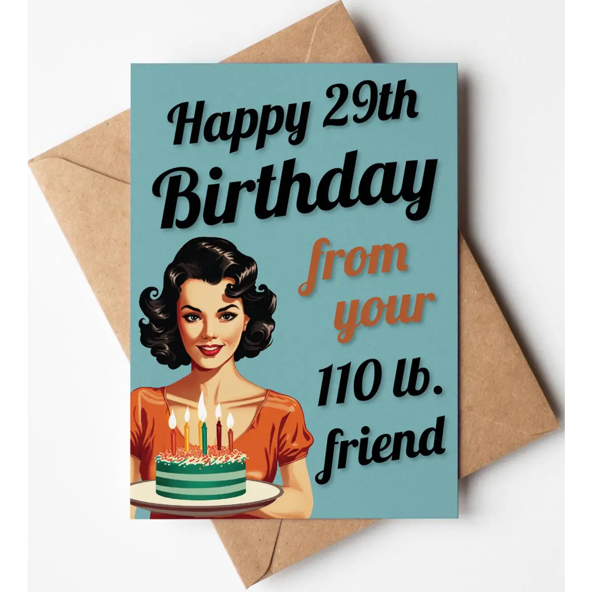 Funny Birthday Card - Retro Friendship Card - Blank Inside - Katie Doodle | Boutique Greeting Cards & Birthday Gifts
