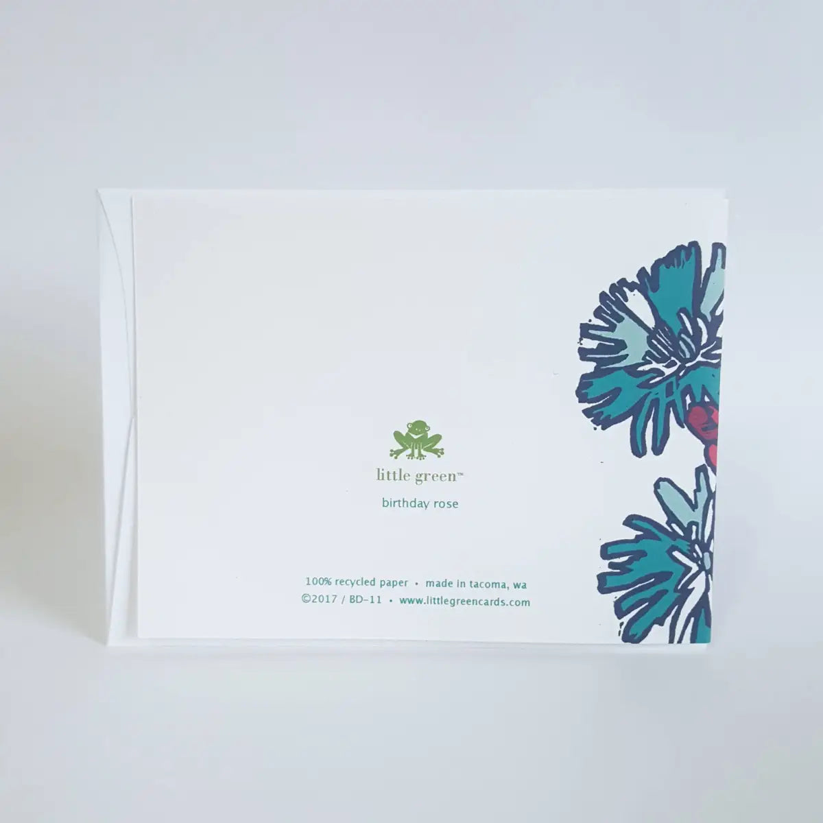 Birthday Greeting Card - Rose Floral - Little Green
