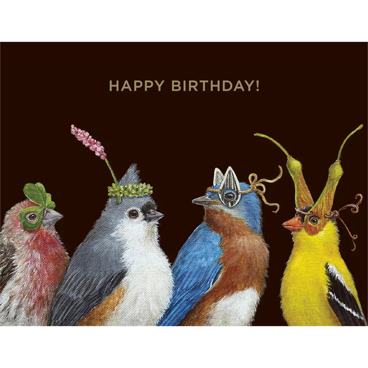 Birthday Card - Party Masks by Vicki Sawyer - Hester & Cook - Stationery