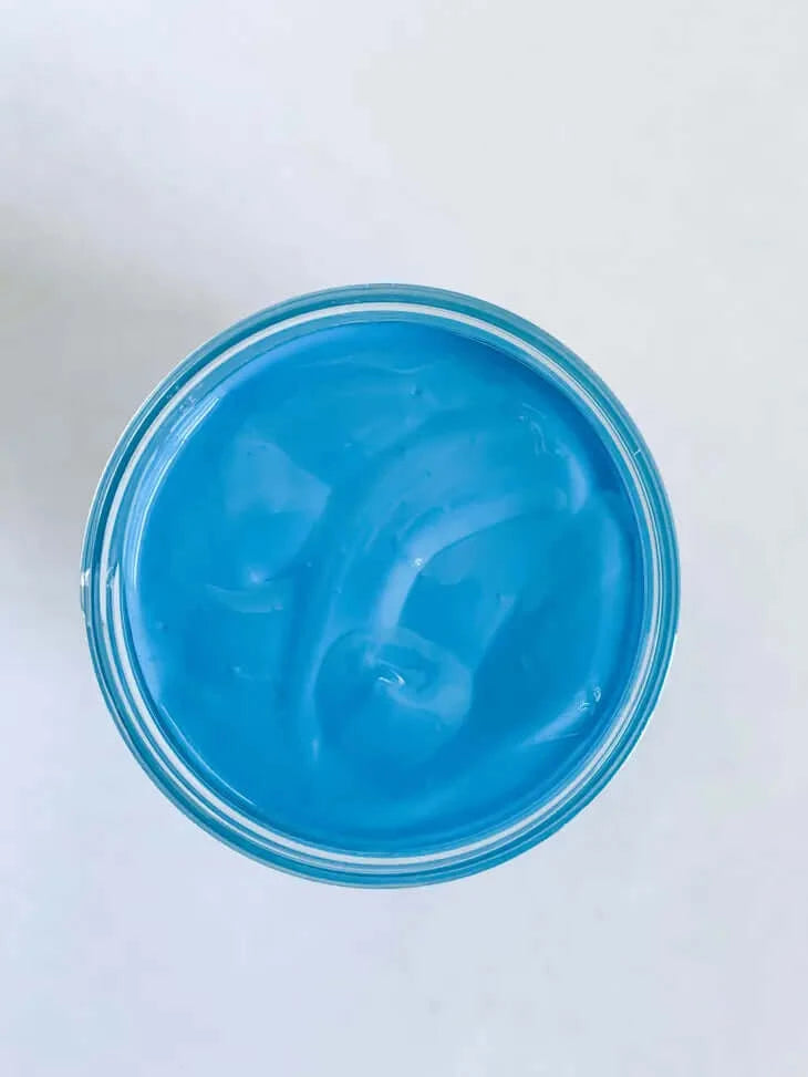 Bluebird paint in jar