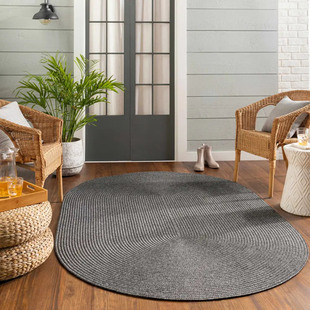 Black Braided Faux Jute Rug - Boutique Rugs