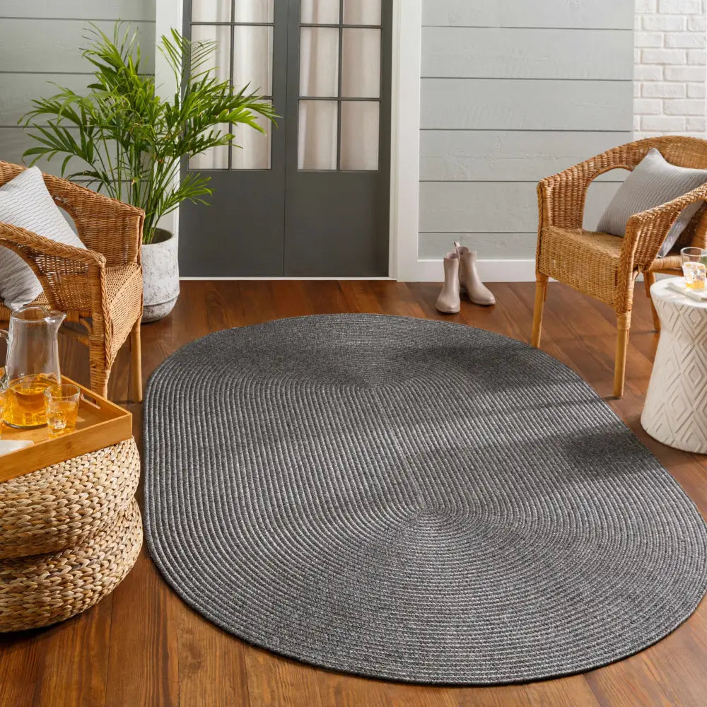 Black Braided Faux Jute Rug - Boutique Rugs