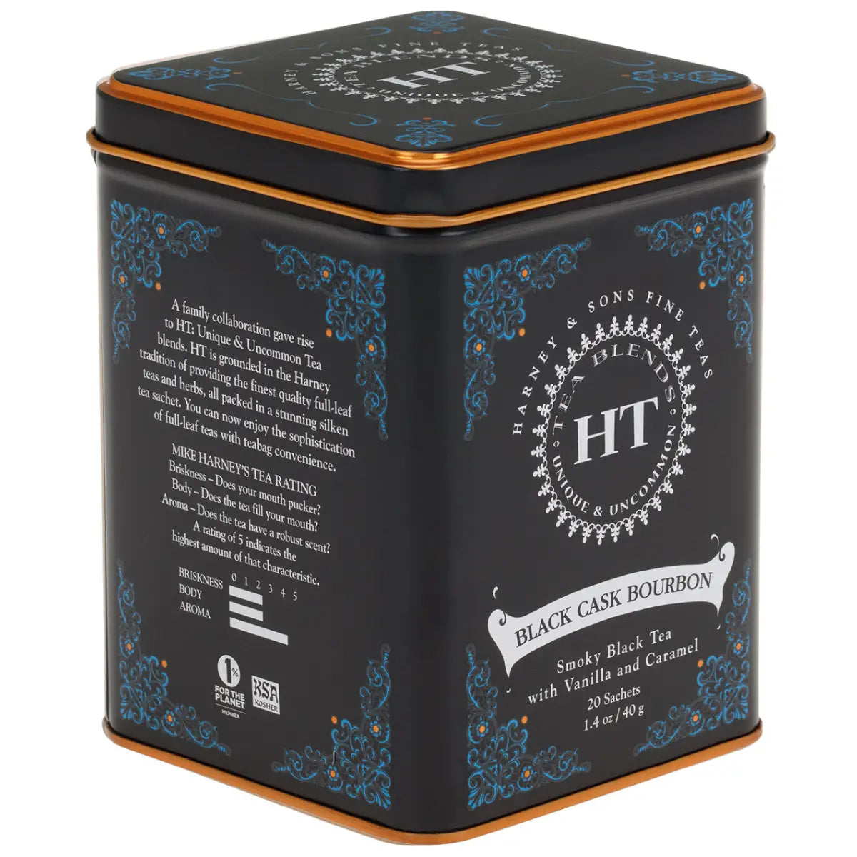 Black Cask Bourbon Tea - HT Tin of 20 Sachets - Sachets / Tin of 20 Sachets - Harney & Sons Fine Teas