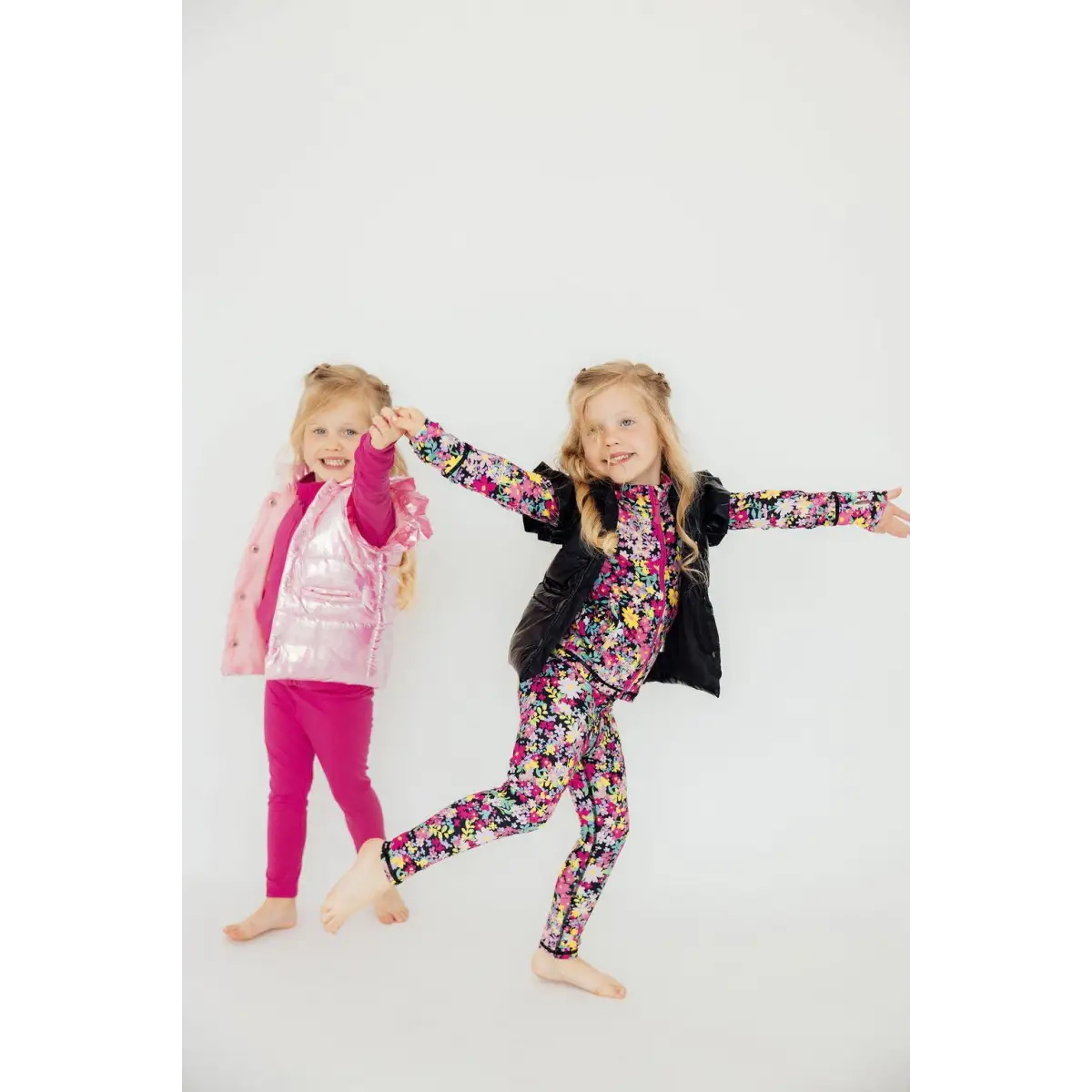 Black Checker Puffer Vest - Mila & Rose ®