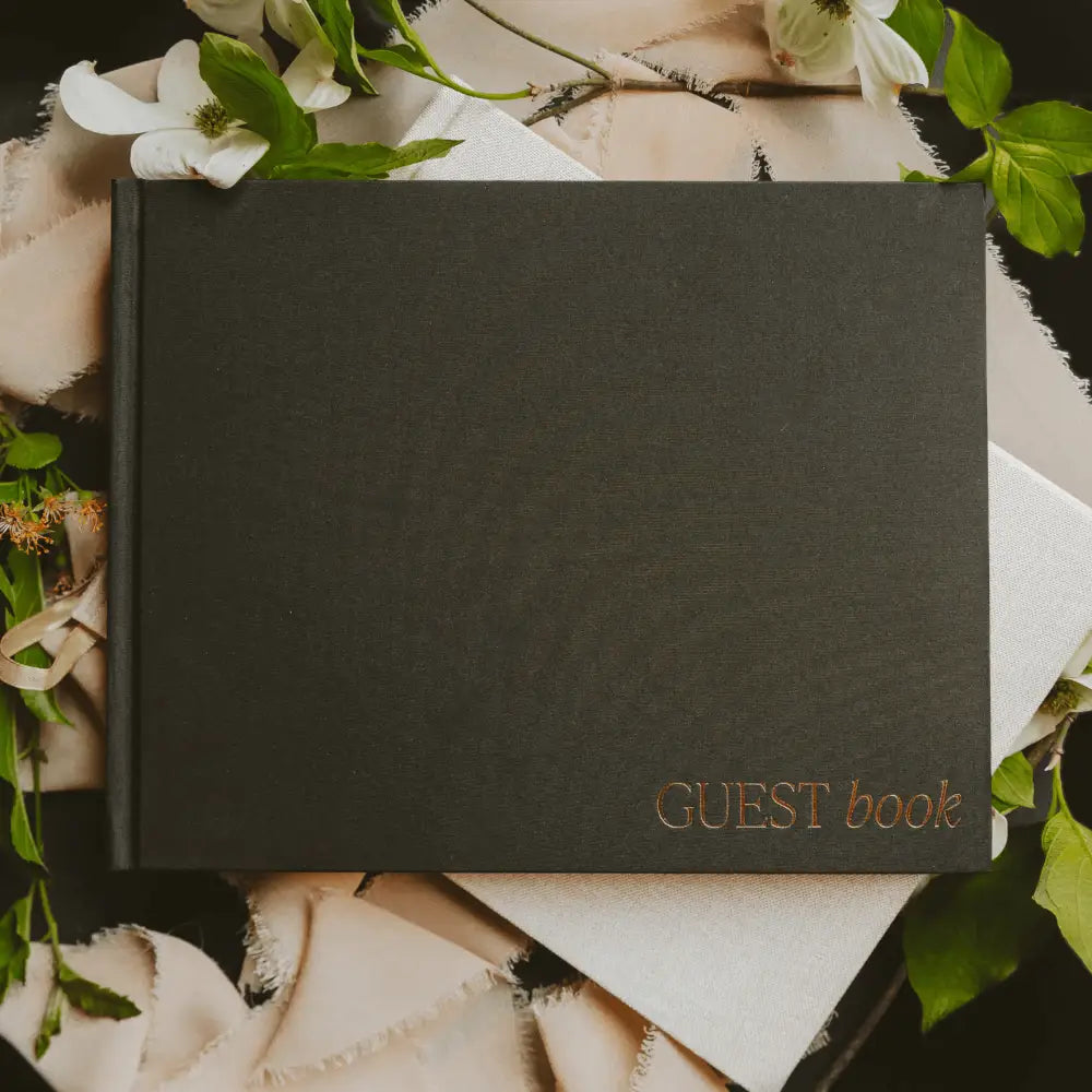 Black Guest book - Sweet Water Decor