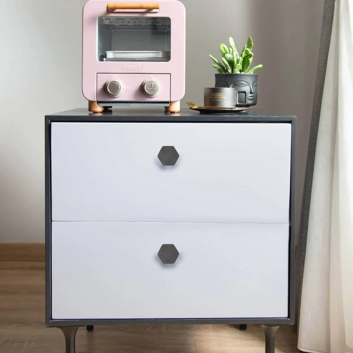 Black Hexagon Knob (each) - Perilla Home