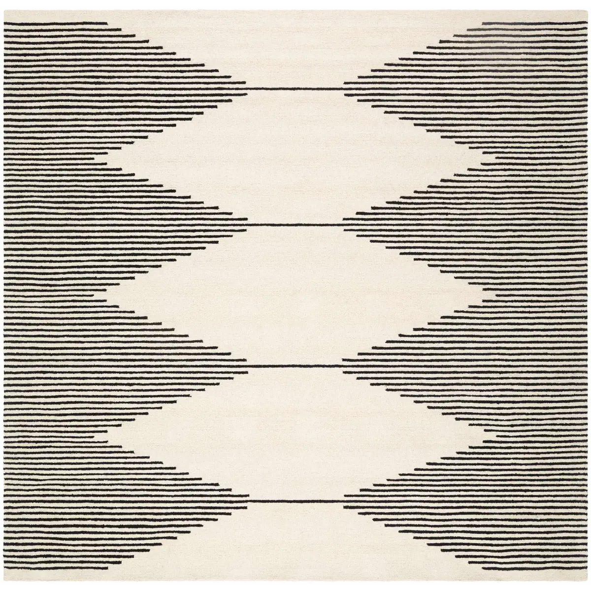 Black Modern Hand Tufted Wool Rug - Boutique Rugs