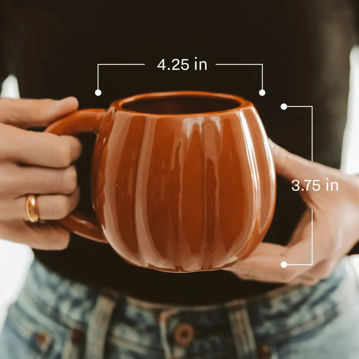 Black Pumpkin 19oz. Figurine Coffee Mug - Sweet Water Decor