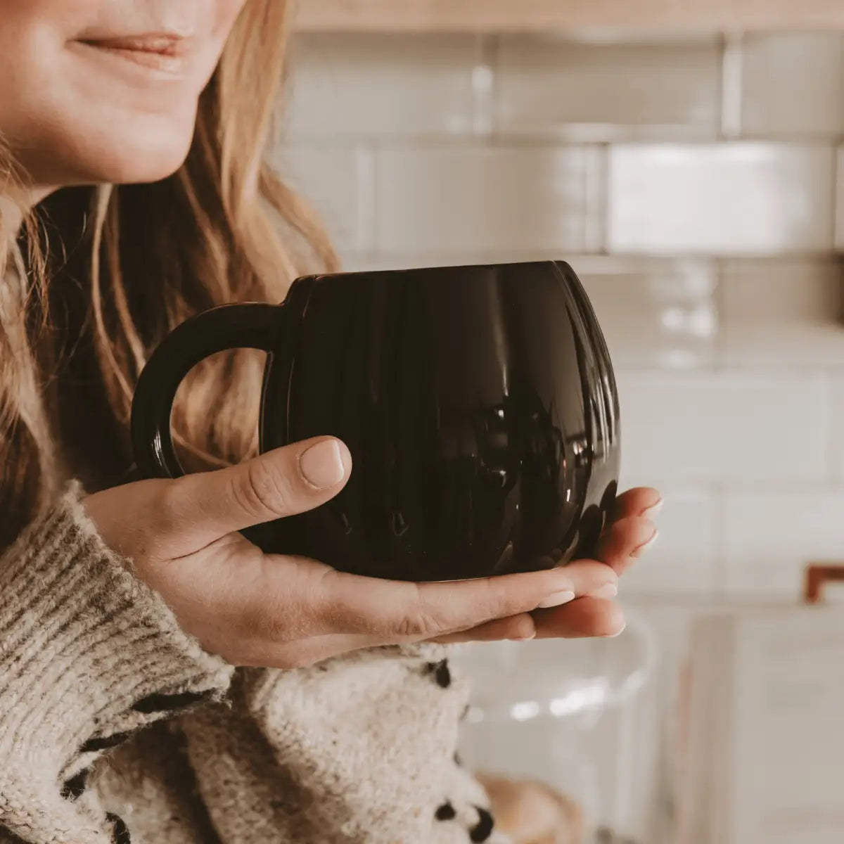 Black Pumpkin 19oz. Figurine Coffee Mug - Sweet Water Decor
