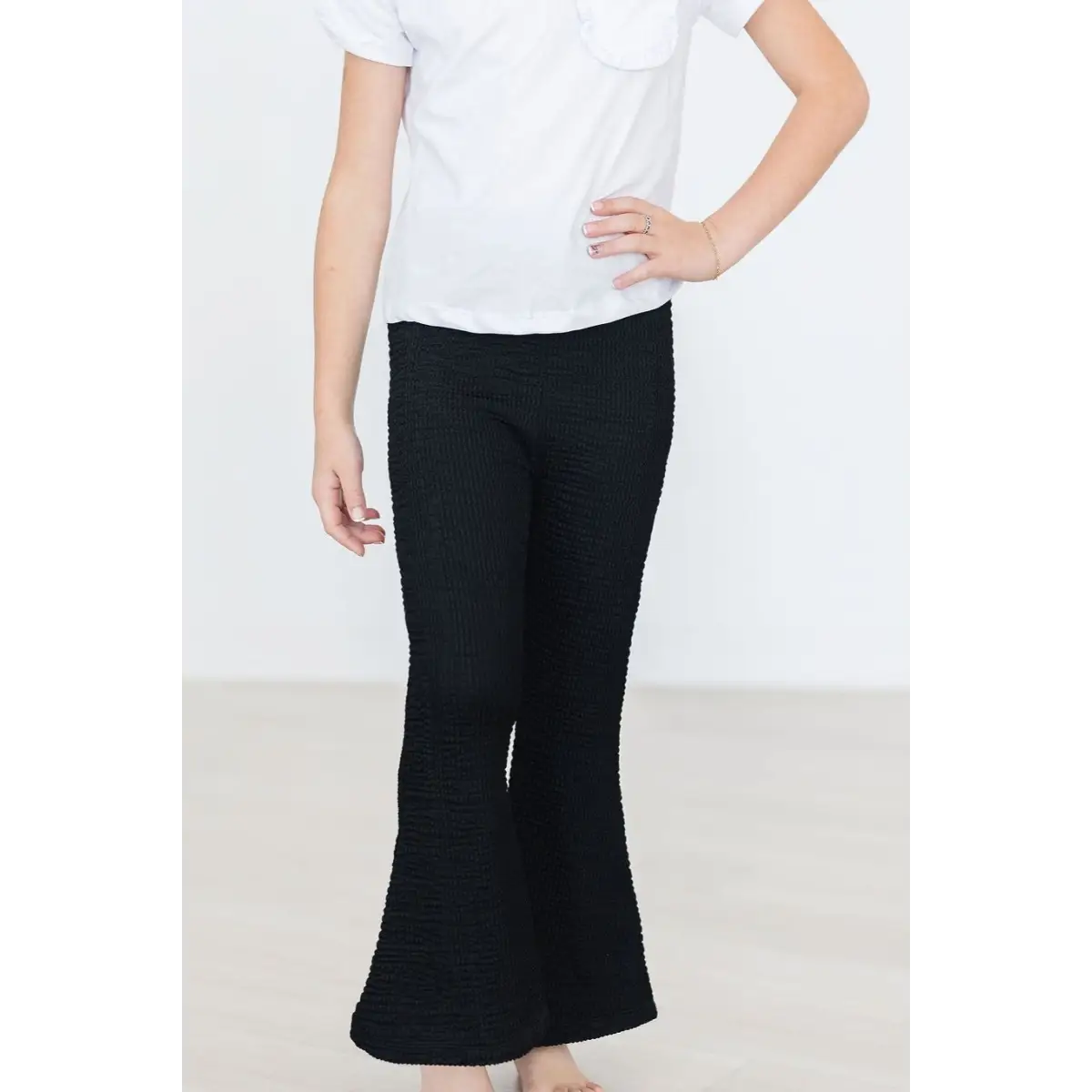 Bell Bottom Pants - Black Scrunchy - 6-12M - Mila & Rose ®