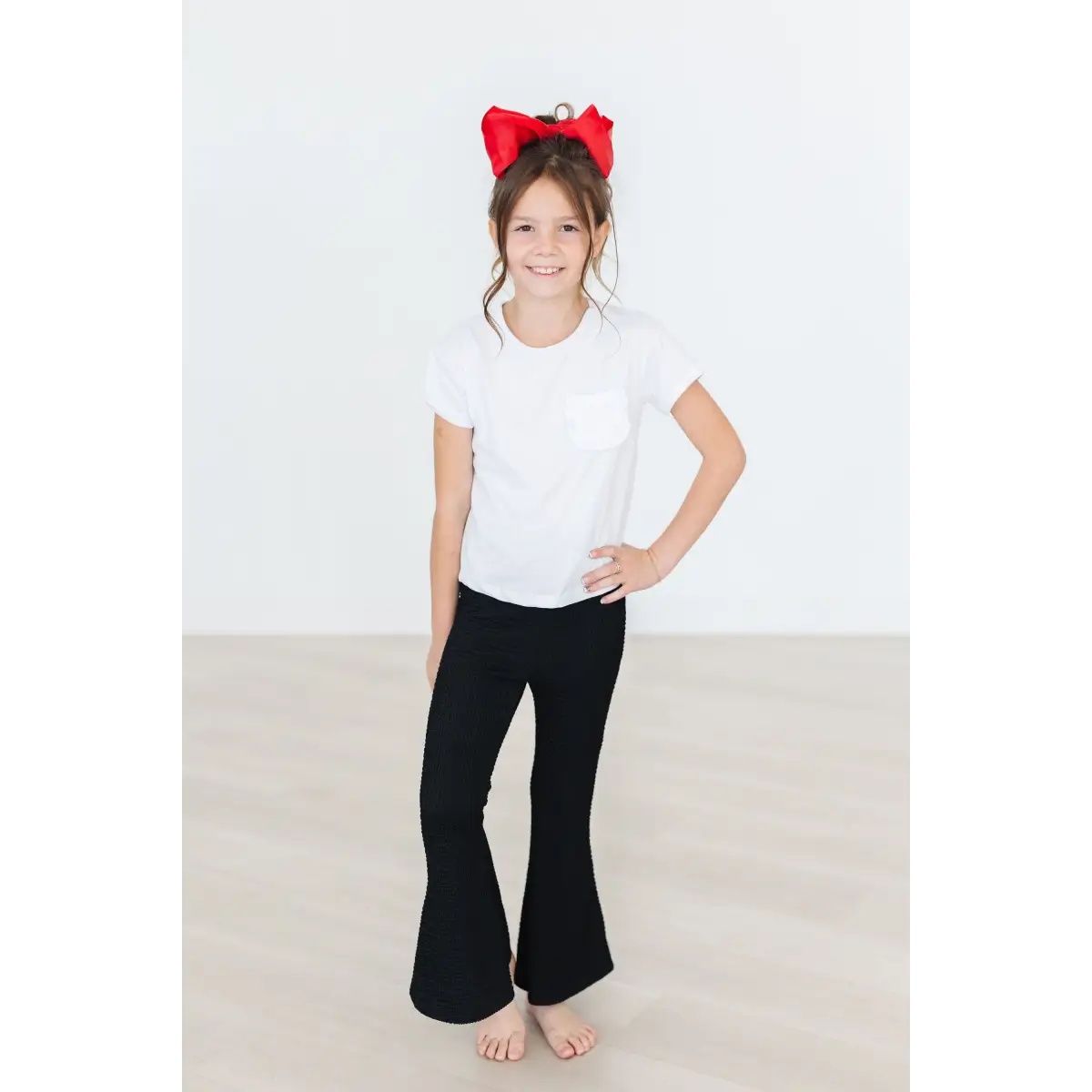 Bell Bottom Pants - Black Scrunchy - Mila & Rose ®