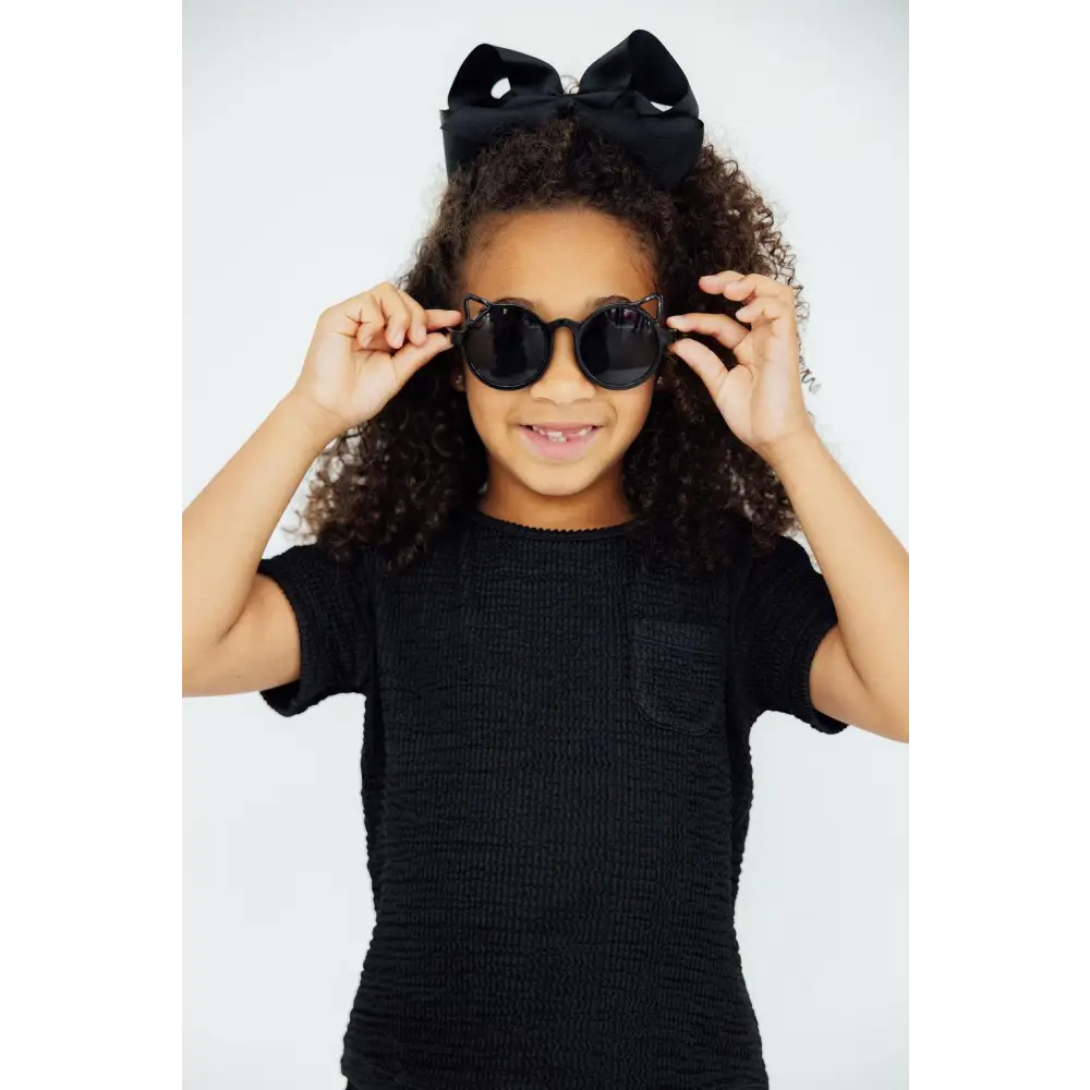 Black Scrunchy Pocket Tee - Mila & Rose ®