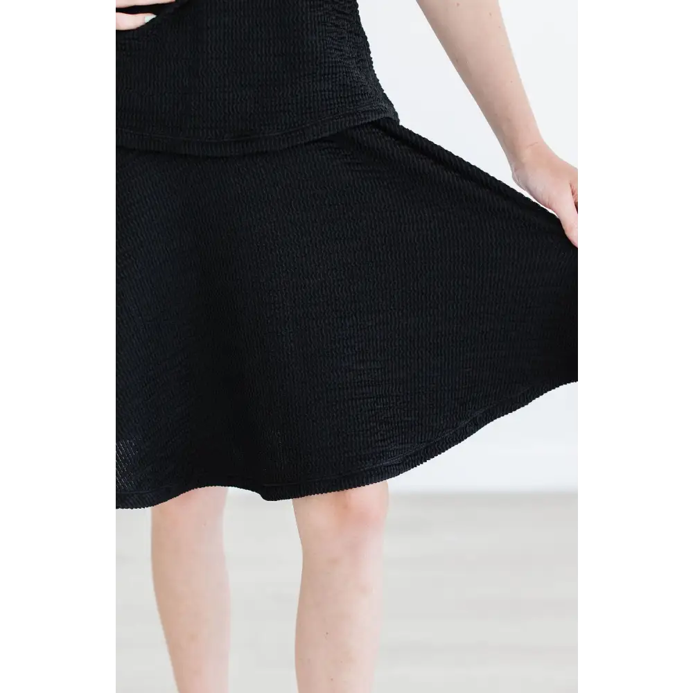 Black Scrunchy Twirl Skort - Mila & Rose ®