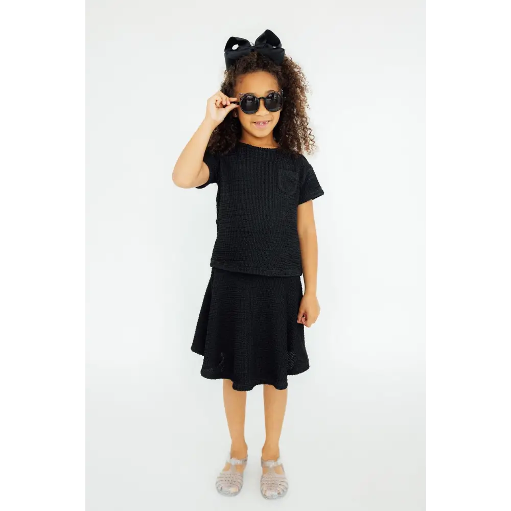 Black Scrunchy Twirl Skort - Mila & Rose ®