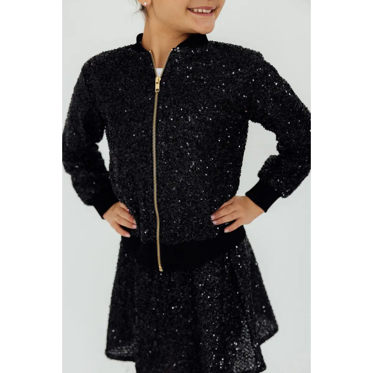 Black Sequin Jacket - Mila & Rose ®