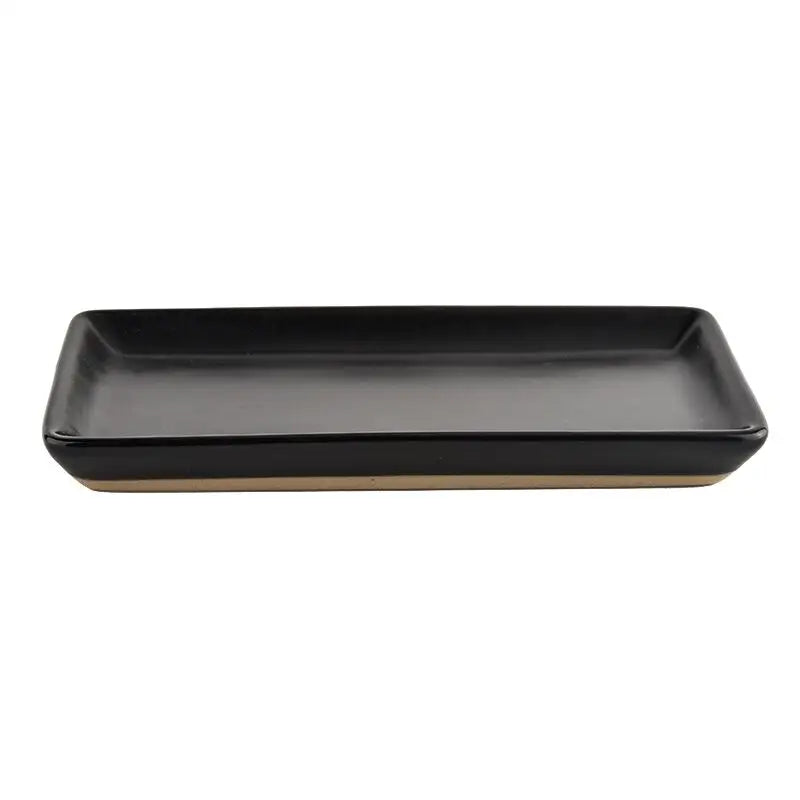 Black Stoneware Tray - Sweet Water Decor