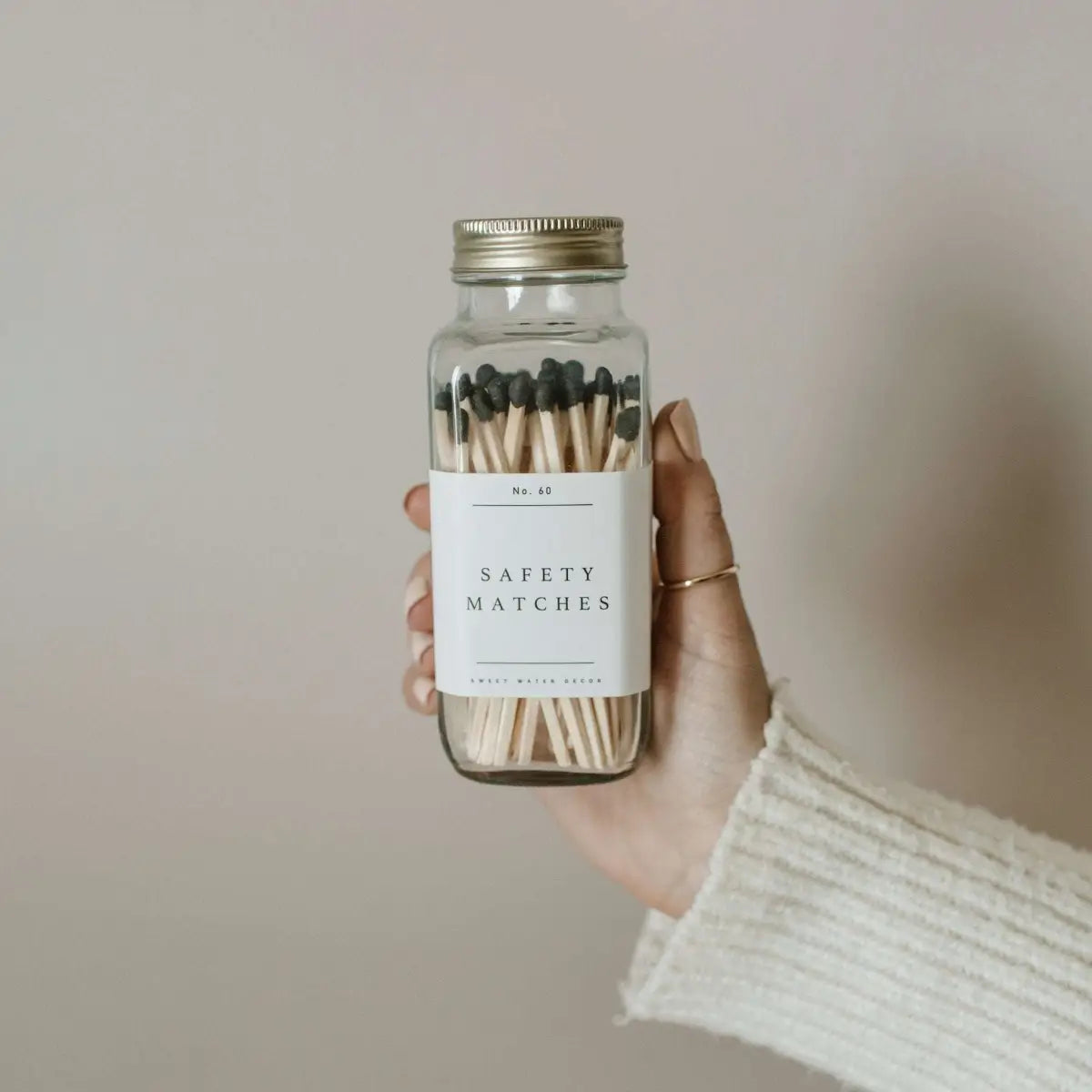Black Tip Safety Matches - 60 Count 3.75’’ - Sweet Water Decor