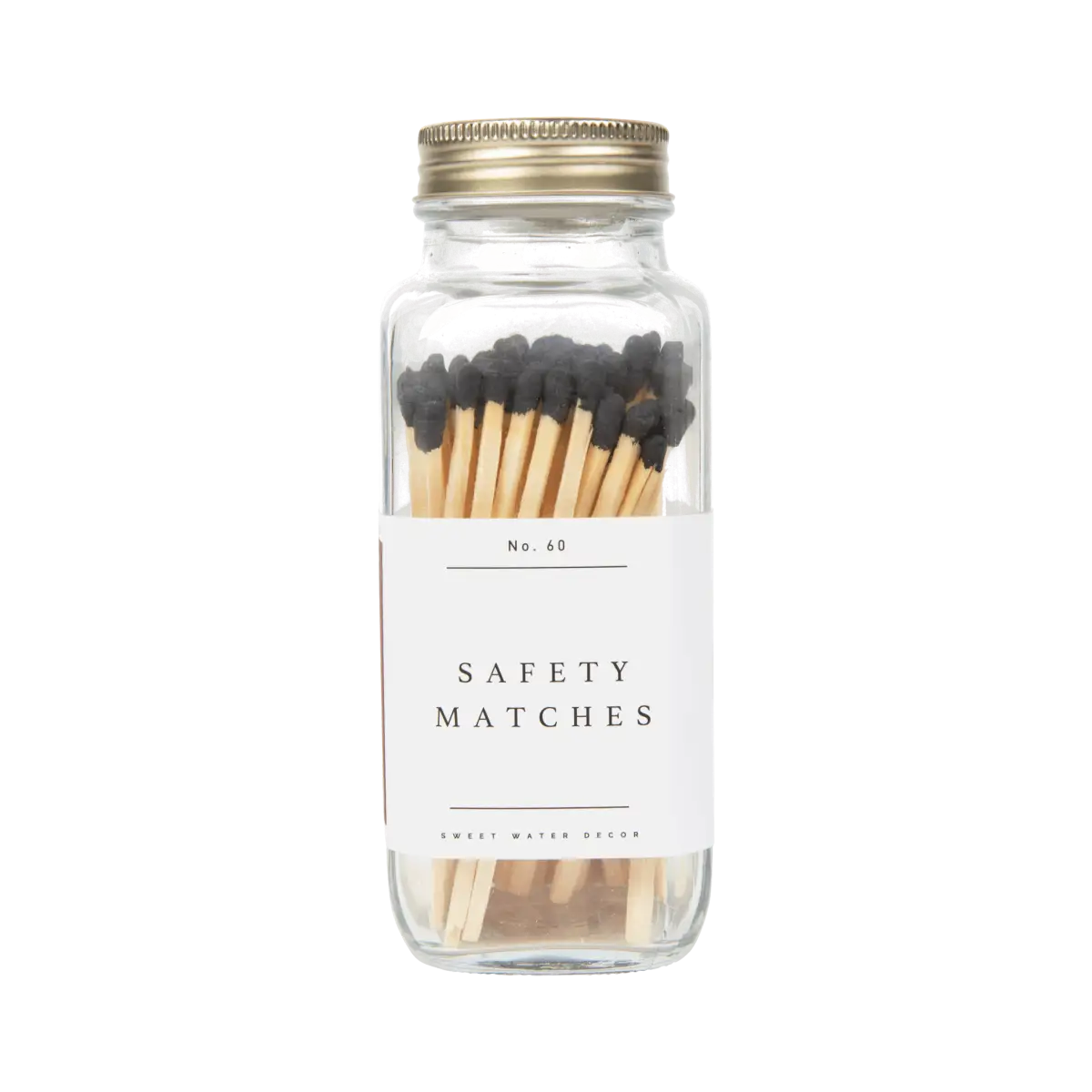 Black Tip Safety Matches - 60 Count 3.75’’ - Sweet Water Decor