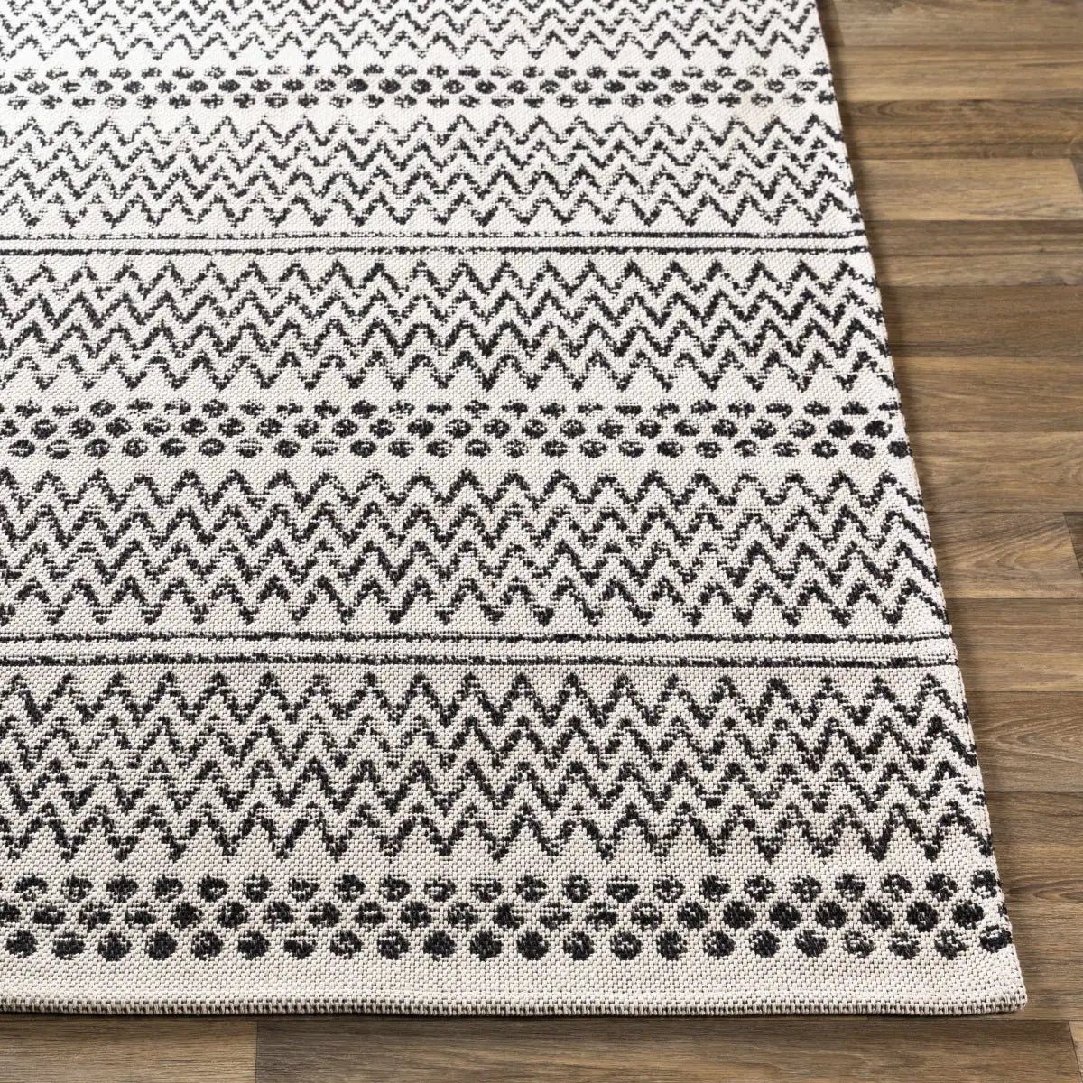 Black & White Cotton Area Rug - Boutique Rugs