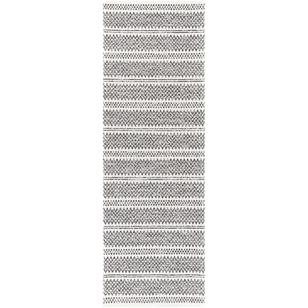 Black & White Cotton Area Rug - Boutique Rugs