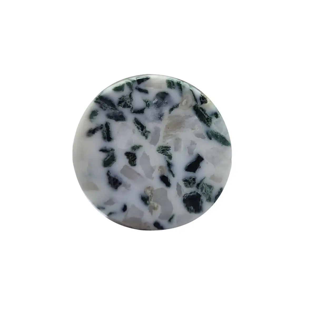 Black and White Round Marble Knob (each) - Perilla Home