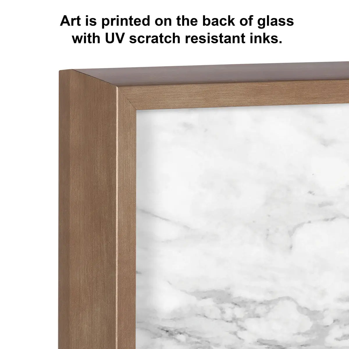 Blake Gray Marble Framed Printed Glass - kateandlaurel