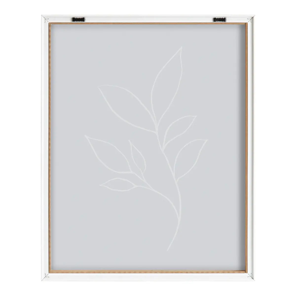 Framed Printed Glass - Modern Blue Botanical Line Sketch Print - kateandlaurel