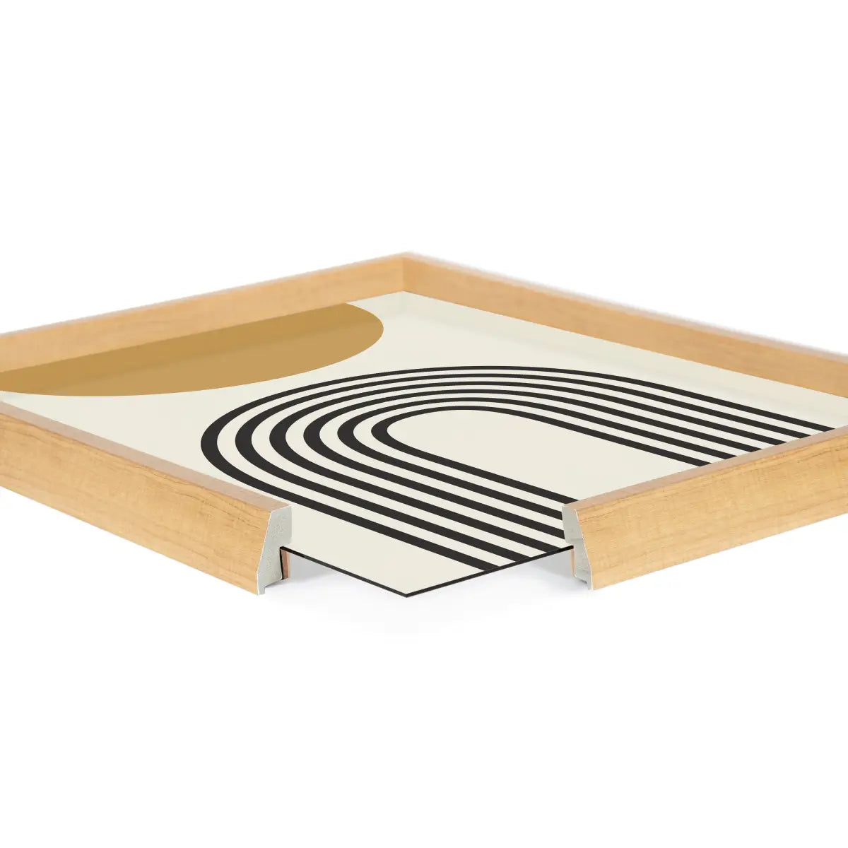 Retro Mountain Sunrise Framed Printed Glass - kateandlaurel