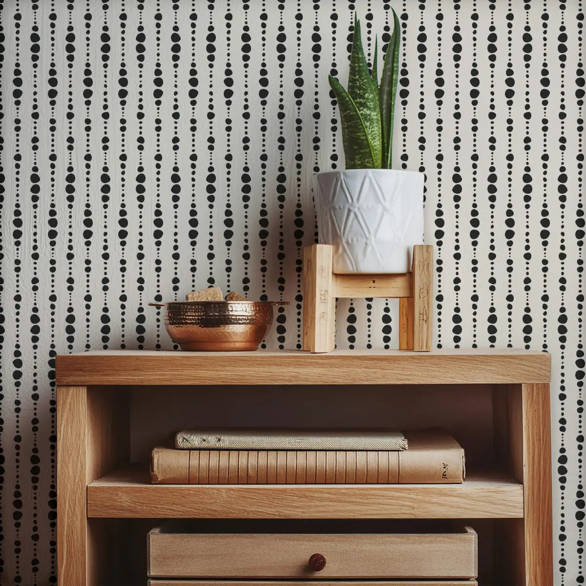 Blake Wallpaper - Bead Strings - by Erin Silliman Designs - Loomwell Home Goods