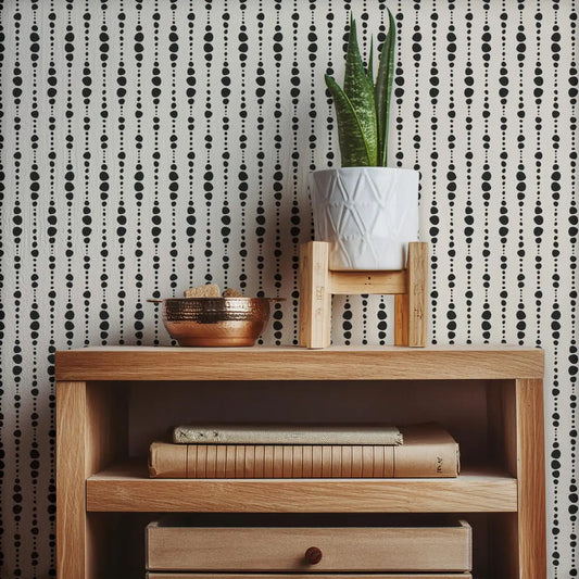 Blake Wallpaper - Bead Strings - by Erin Silliman Designs - Loomwell Home Goods