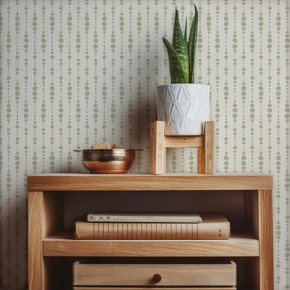 Blake Wallpaper - Bead Strings - by Erin Silliman Designs - Loomwell Home Goods