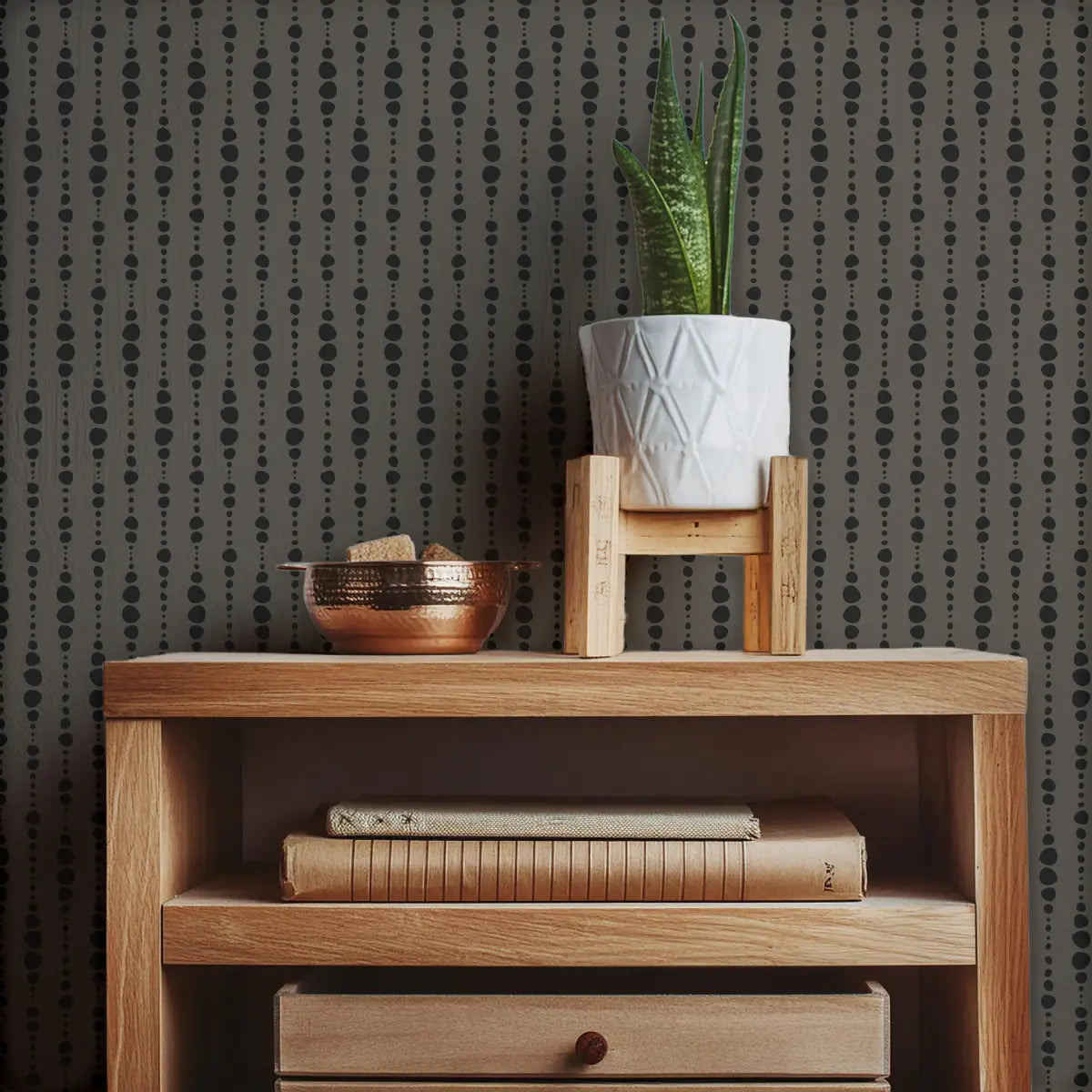Blake Wallpaper - Bead Strings - by Erin Silliman Designs - Loomwell Home Goods