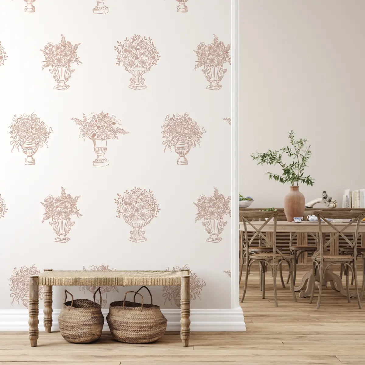 Blakely Wallpaper - Flower Bouquets - by The Beau Studio - Loomwell Home Goods