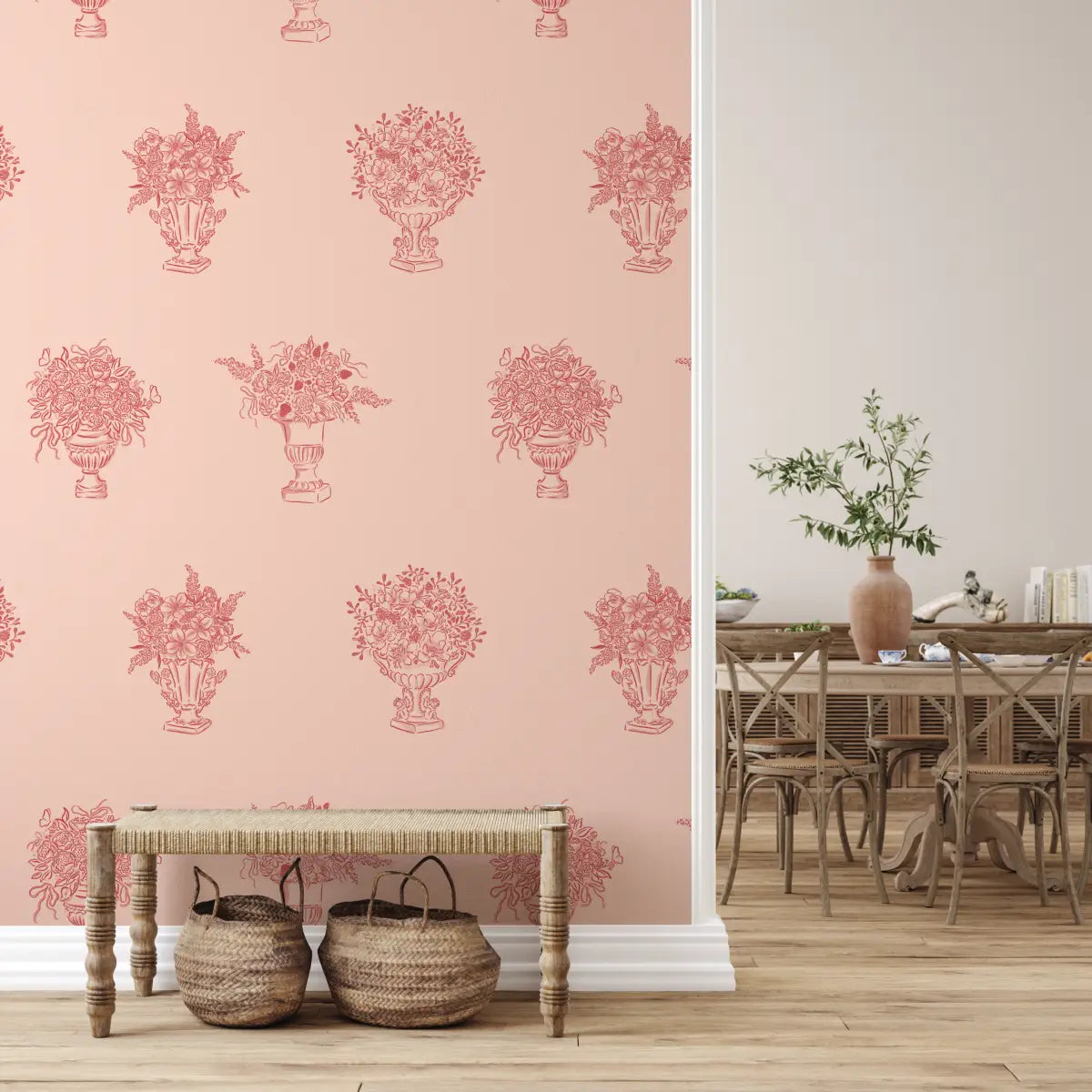 Blakely Wallpaper - Flower Bouquets - by The Beau Studio - Loomwell Home Goods