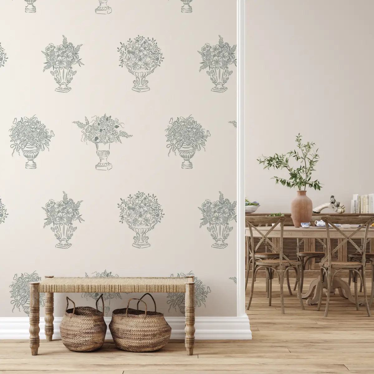 Blakely Wallpaper - Flower Bouquets - by The Beau Studio - Loomwell Home Goods