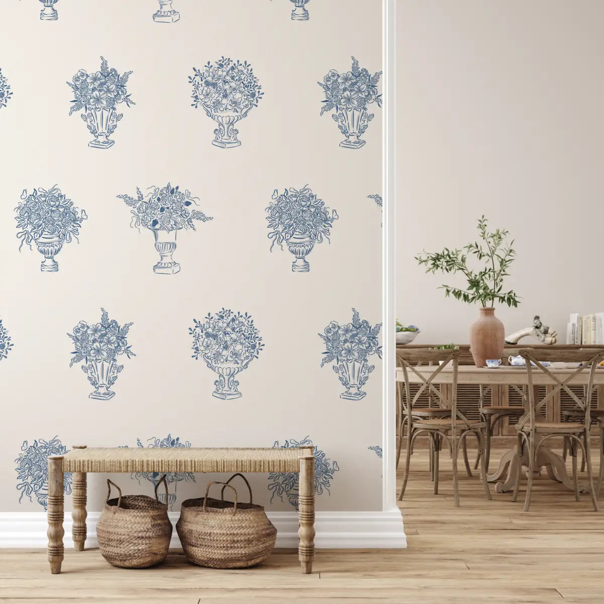 Blakely Wallpaper - Flower Bouquets - by The Beau Studio - Loomwell Home Goods