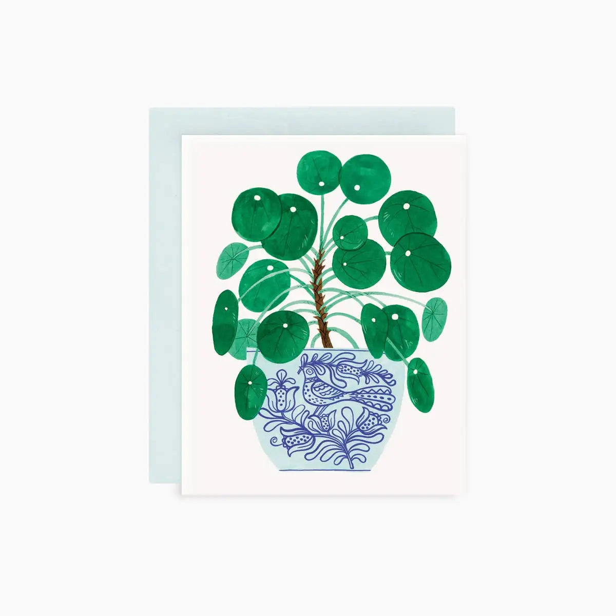 Blank Greeting Card - Pilea Pot for Plant Lovers - Botanica Paper Co.