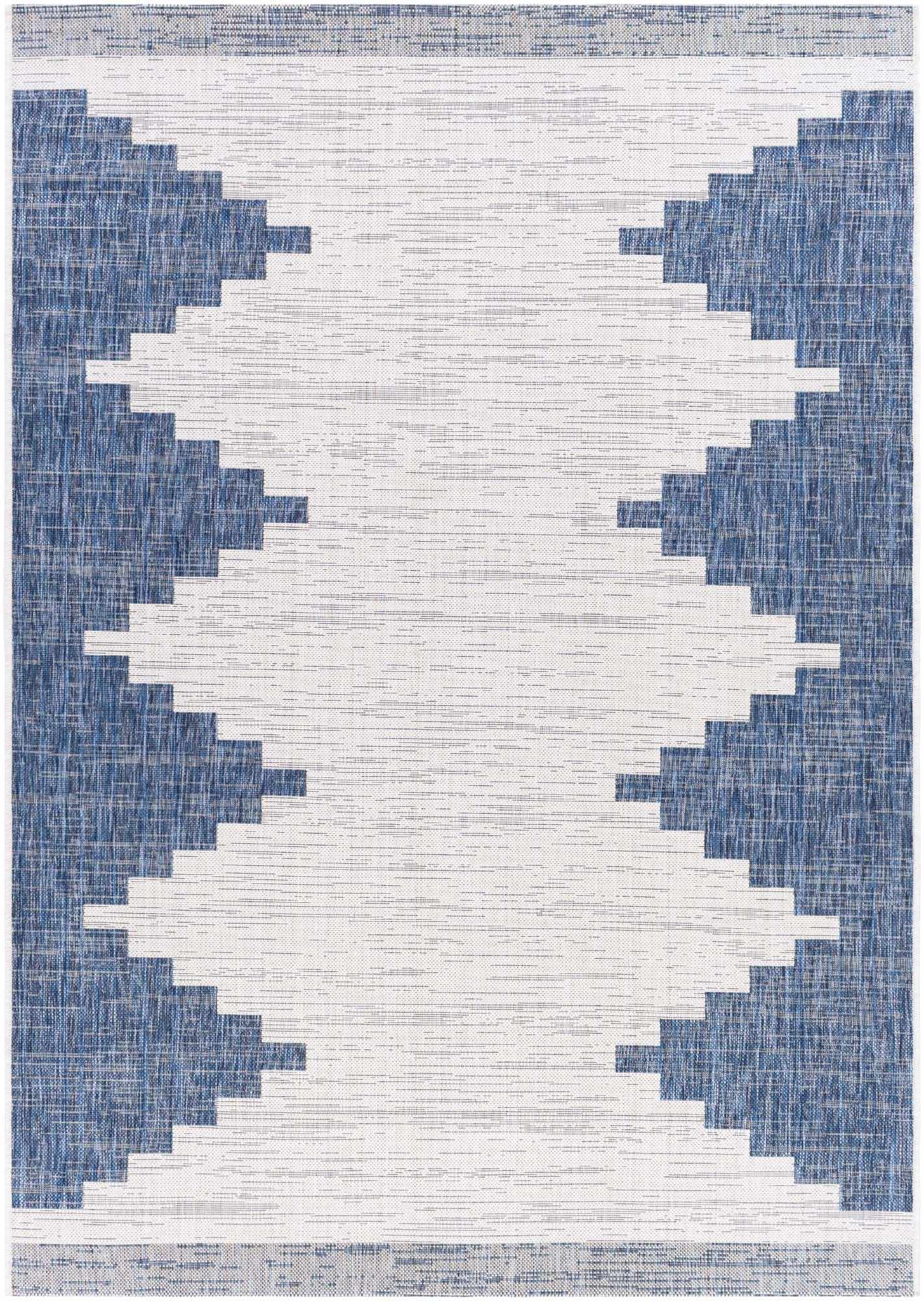 Djugun Navy Indoor & Outdoor Rug - 5’3’’ x 7’7’’ Rectangle undefined - Boutique Rugs