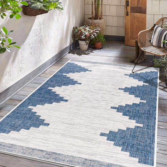 Djugun Navy Indoor & Outdoor Rug - Boutique Rugs