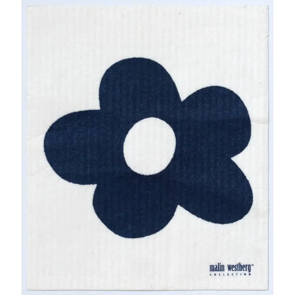 Blomma Flower Swedish Dishcloth 4 colors - Dark Blue - Trendy Tripper