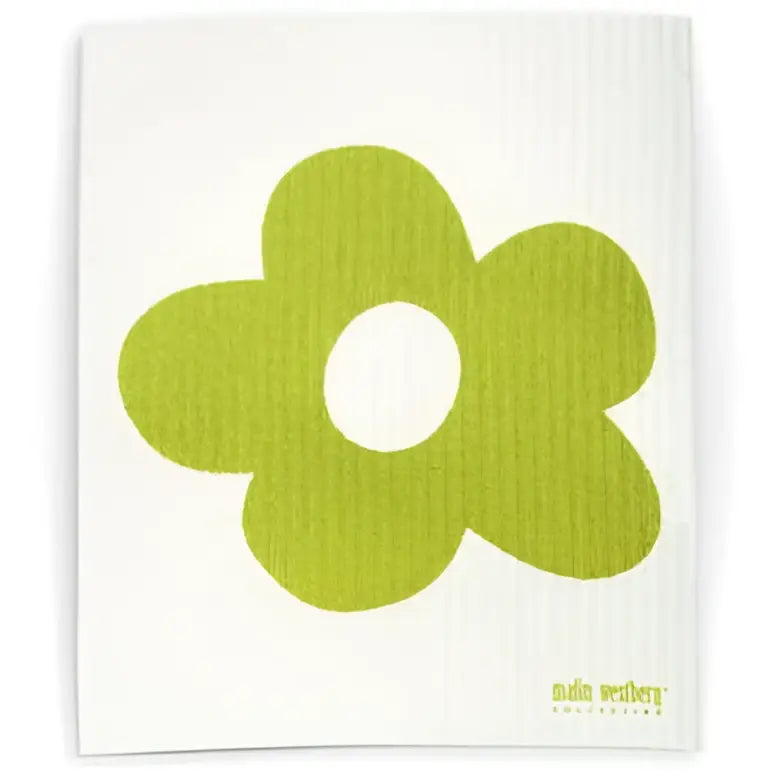 Blomma Flower Swedish Dishcloth 4 colors - Lime Green - Trendy Tripper