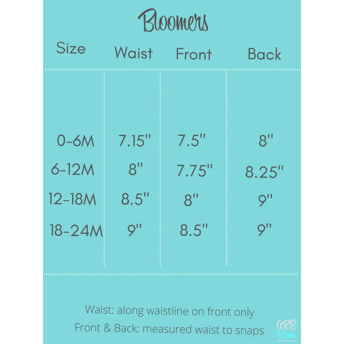 Bloomers - ARB Blanks