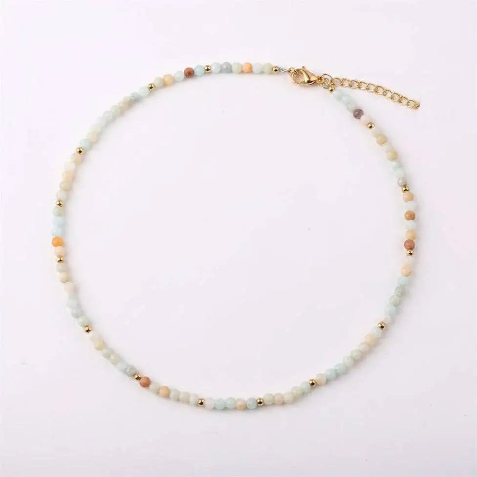 Faceted Necklace - Blue Amazonite - Bel Kai