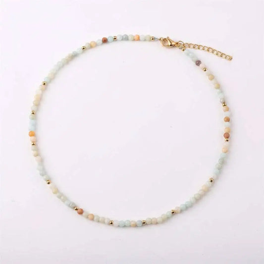 Faceted Necklace - Blue Amazonite - Bel Kai