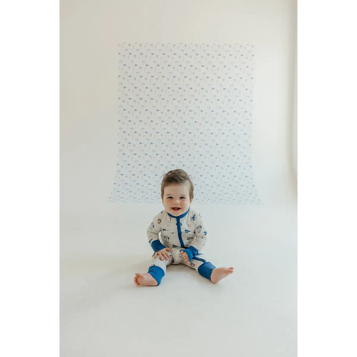 Blue Baseball Wallpaper - Sports for Kids - by In My Jammers - Loomwell Home Goods