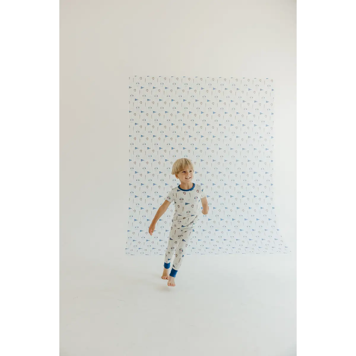 Blue Baseball Wallpaper - Sports for Kids - by In My Jammers - Loomwell Home Goods